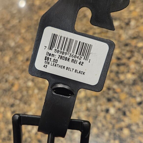 Mens Bison Designs Black Leather Belt 38mm – Box Canyon Black Buckle Size 42 USA - Picture 8 of 9